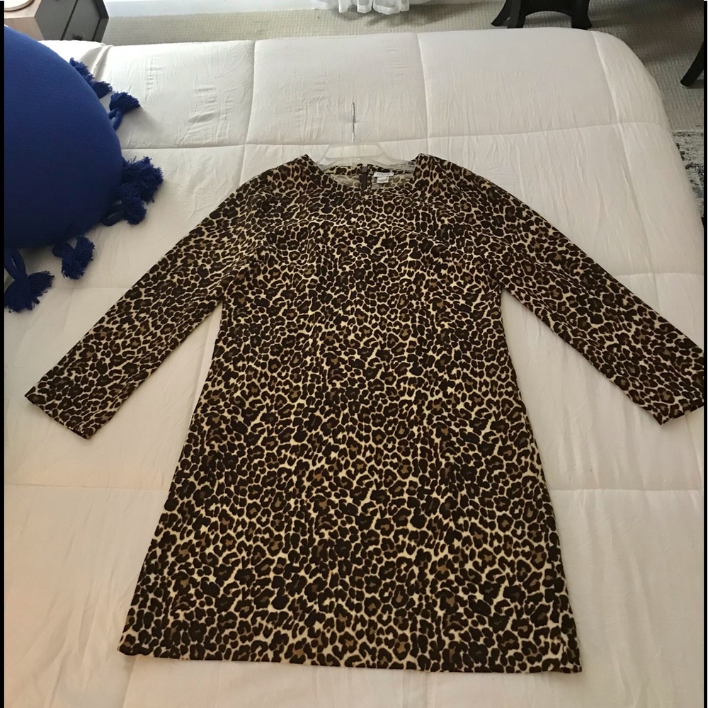 J. CREW LEOPARD PRINT SHEATH DRESS